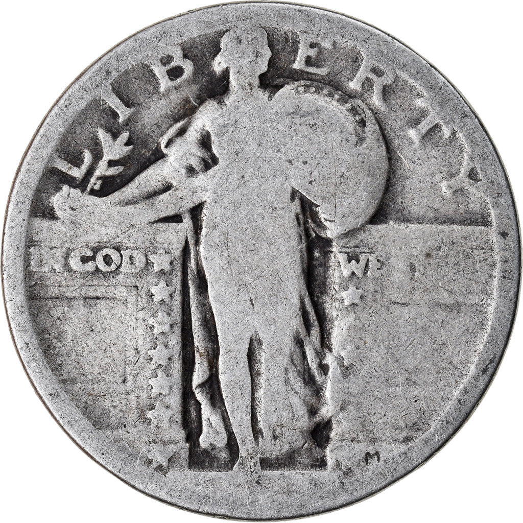 Moneta, Stati Uniti, Quarter, B+, Argento, KM:145