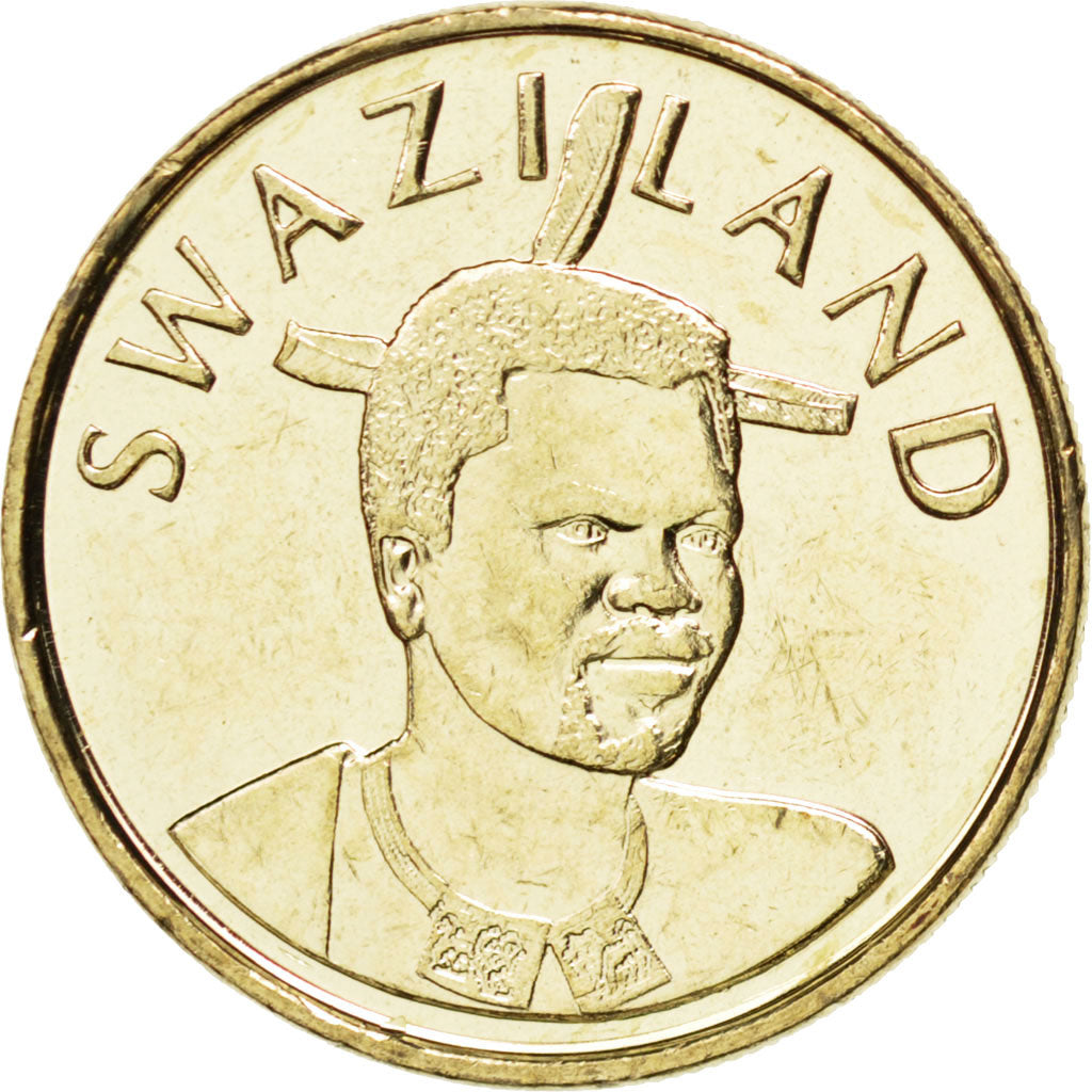 SWAZILAND, Lilangeni, 2008, KM #45, MS(63), Brass, 22.5, 9.50