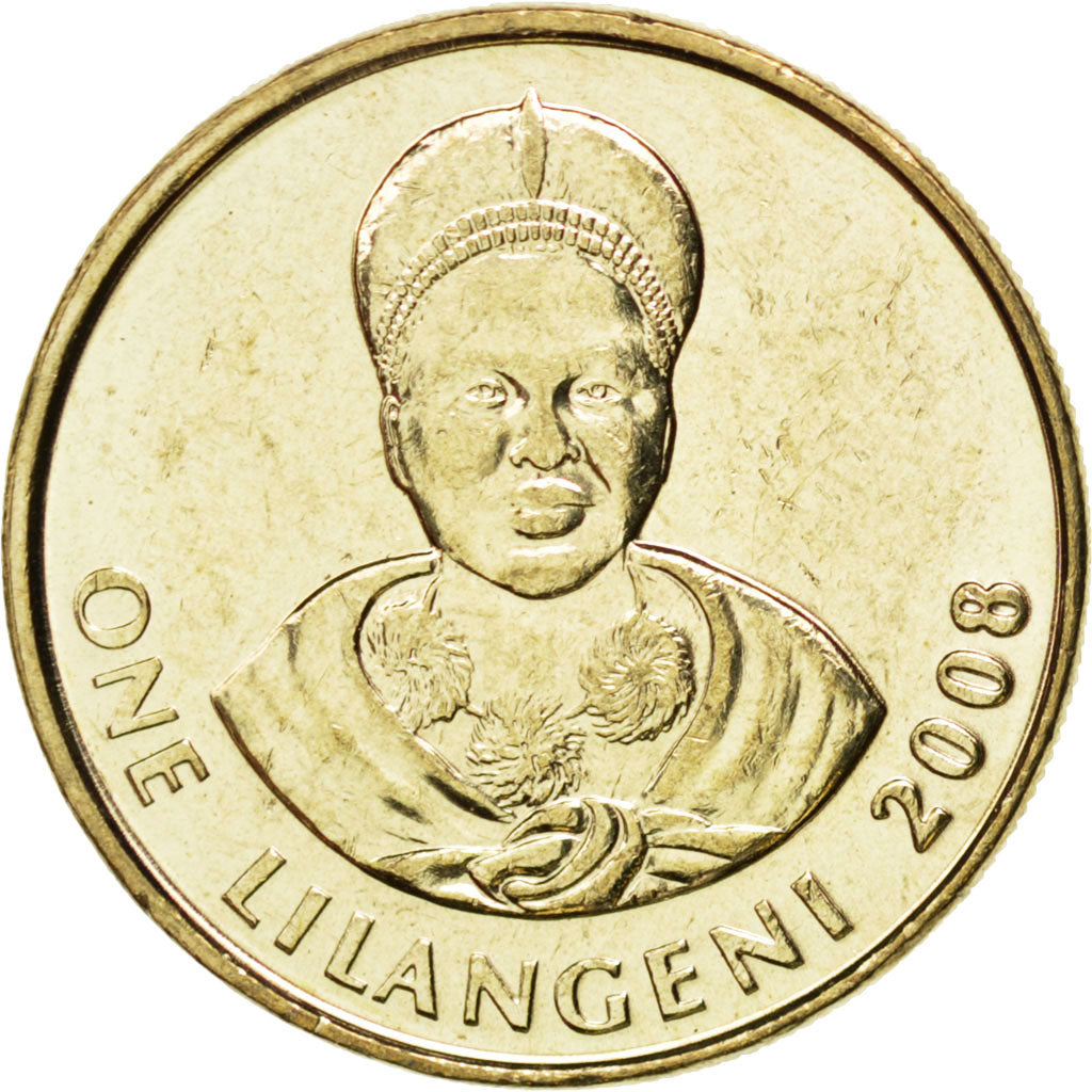 SWAZILAND, Lilangeni, 2008, KM #45, MS(63), Brass, 22.5, 9.50
