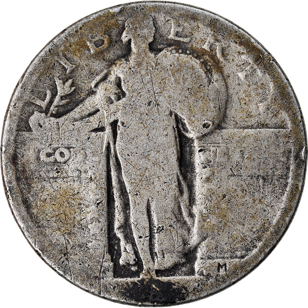 Moneta, Stati Uniti, Quarter, B+, Argento, KM:145