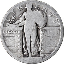 Monnaie, États-Unis, Quarter, B+, Argent, KM:145