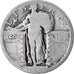 Moneda, Estados Unidos, Quarter, BC, Plata, KM:145
