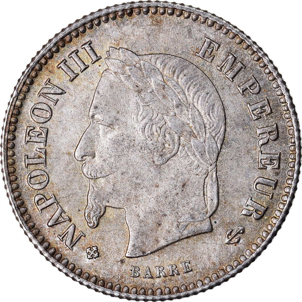 Moneda, Francia, Napoleon III, Napoléon III, 20 Centimes, 1867, Strasbourg