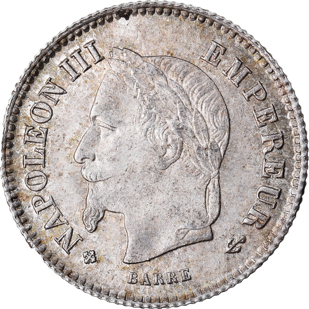 Moneda, Francia, Napoleon III, Napoléon III, 20 Centimes, 1867, Strasbourg