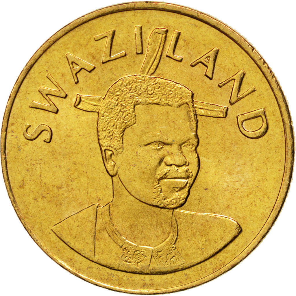 SWAZILAND, 5 Emalangeni, 1999, KM #47, MS(63), Brass, 7.63