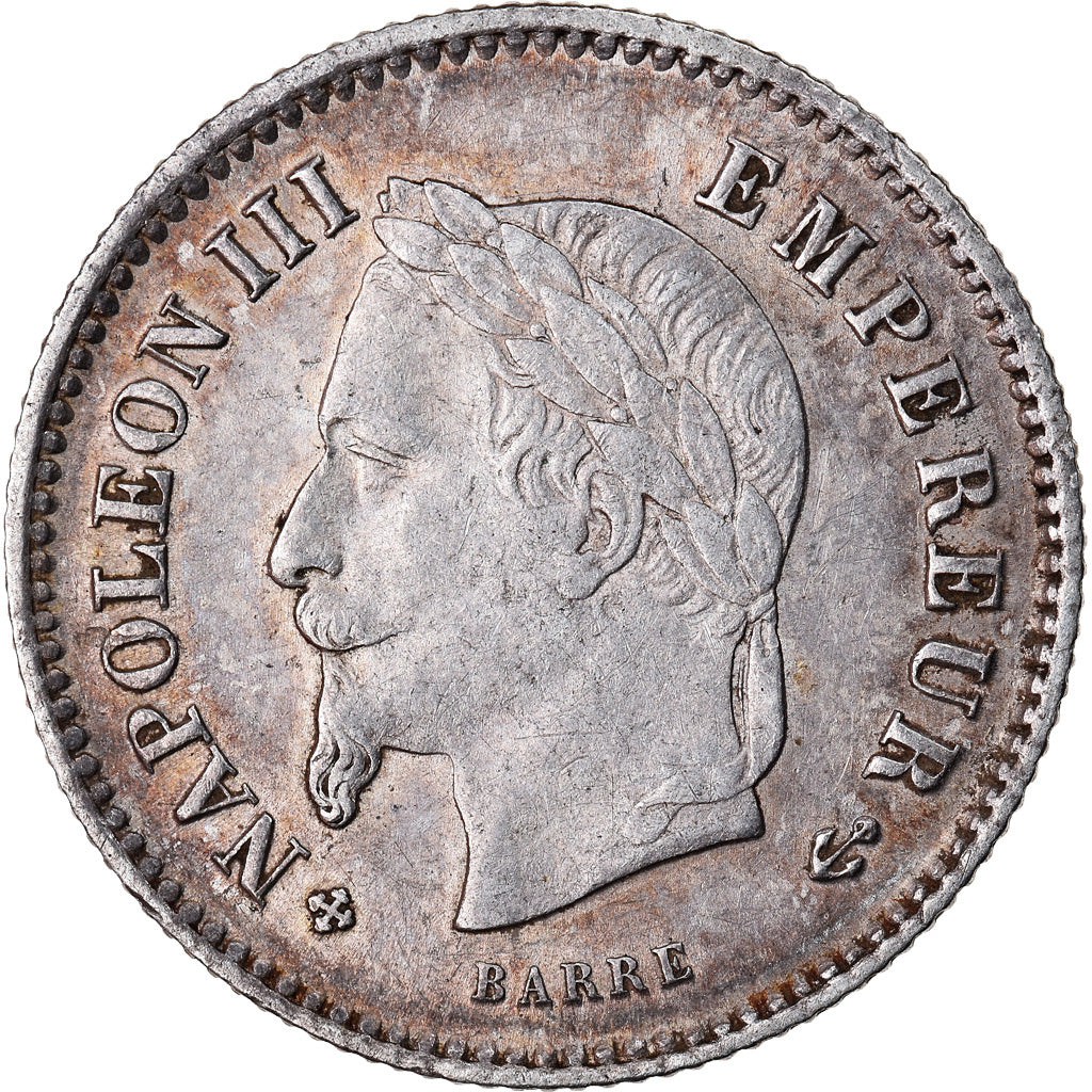 Moneda, Francia, Napoleon III, Napoléon III, 20 Centimes, 1867, Strasbourg