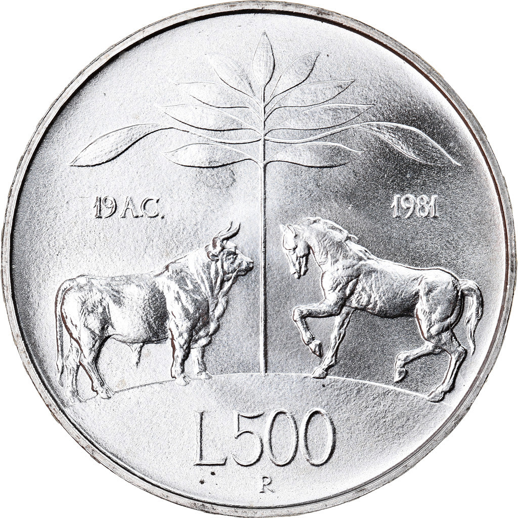 Coin, Italy, 500 Lire, 1981, Rome, MS(63), Silver, KM:110