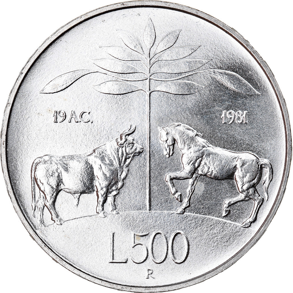Moneta, Italia, 500 Lire, 1981, Rome, SPL, Argento, KM:110