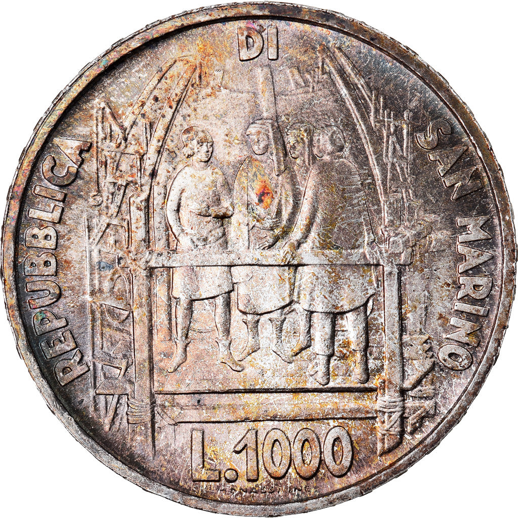 Monnaie, San Marino, 1000 Lire, 1977, Rome, SPL, Argent, KM:72