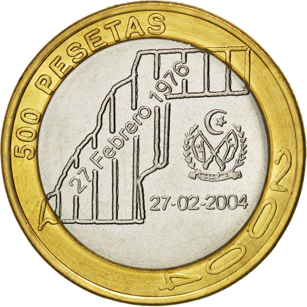 SAHARAWI ARAB DEMOCRATIC REPUBLIC, 500 Pesetas, 2004, KM #52, MS(63),...