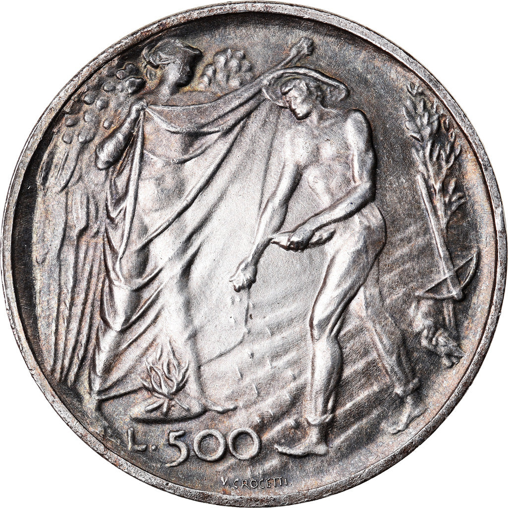 Coin, San Marino, 500 Lire, 1976, MS(60-62), Silver, KM:59