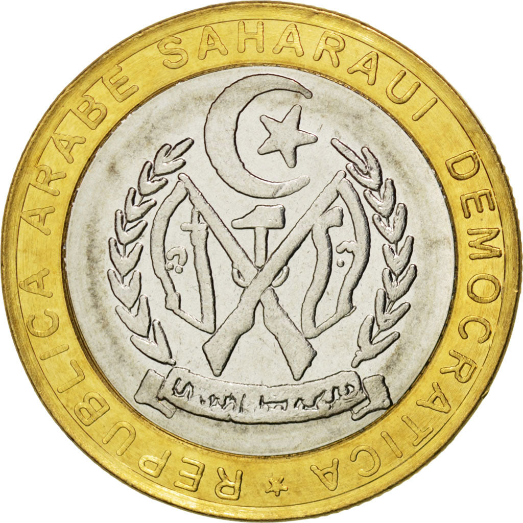 Western Sahara, 500 Pesetas, 2010, KM #New, MS(63), Bimetallic, 7.63