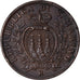 Munten, San Marino, 5 Centesimi, 1935, Rome, ZF+, Bronze, KM:12