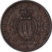 Moneta, San Marino, 5 Centesimi, 1935, Rome, AU(50-53), Bronze, KM:12