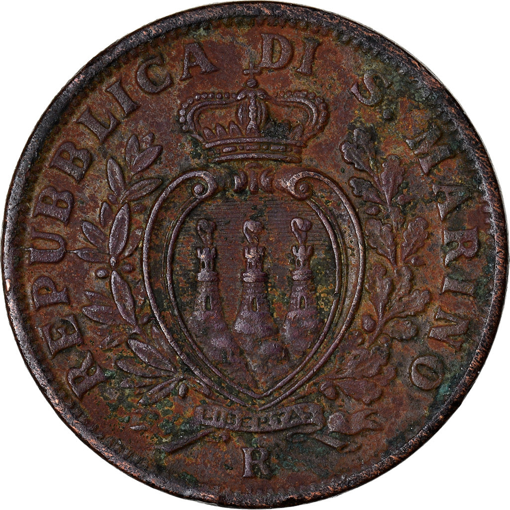 Monnaie, San Marino, 5 Centesimi, 1937, Rome, TTB+, Bronze, KM:12