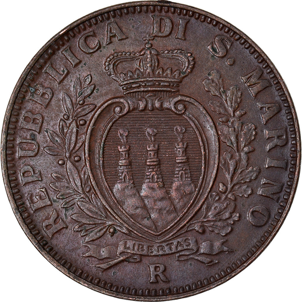 Monnaie, San Marino, 5 Centesimi, 1937, Rome, SUP+, Bronze, KM:12