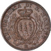 Moneda, San Marino, 5 Centesimi, 1938, Rome, EBC+, Bronce, KM:12