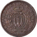 Moneta, San Marino, 10 Centesimi, 1935, Rome, AU(50-53), Bronze, KM:13