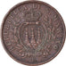 Moeda, San Marino, 10 Centesimi, 1936, Rome, EF(40-45), Bronze, KM:13