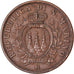 Moneta, San Marino, 10 Centesimi, 1936, Rome, AU(50-53), Bronze, KM:13