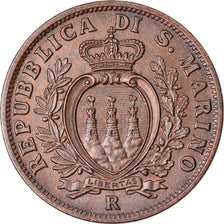 Münze, San Marino, 10 Centesimi, 1936, Rome, VZ+, Bronze, KM:13