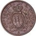 Moneda, San Marino, 10 Centesimi, 1938, Rome, MBC+, Bronce, KM:13