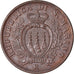 Moneta, San Marino, 10 Centesimi, 1938, Rome, AU(55-58), Bronze, KM:13
