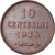 Moeda, San Marino, 10 Centesimi, 1938, Rome, AU(55-58), Bronze, KM:13