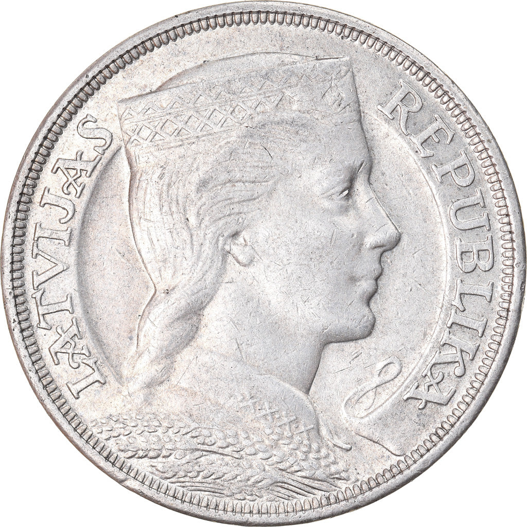 Monnaie, Latvia, 5 Lati, 1931, TTB, Argent, KM:9