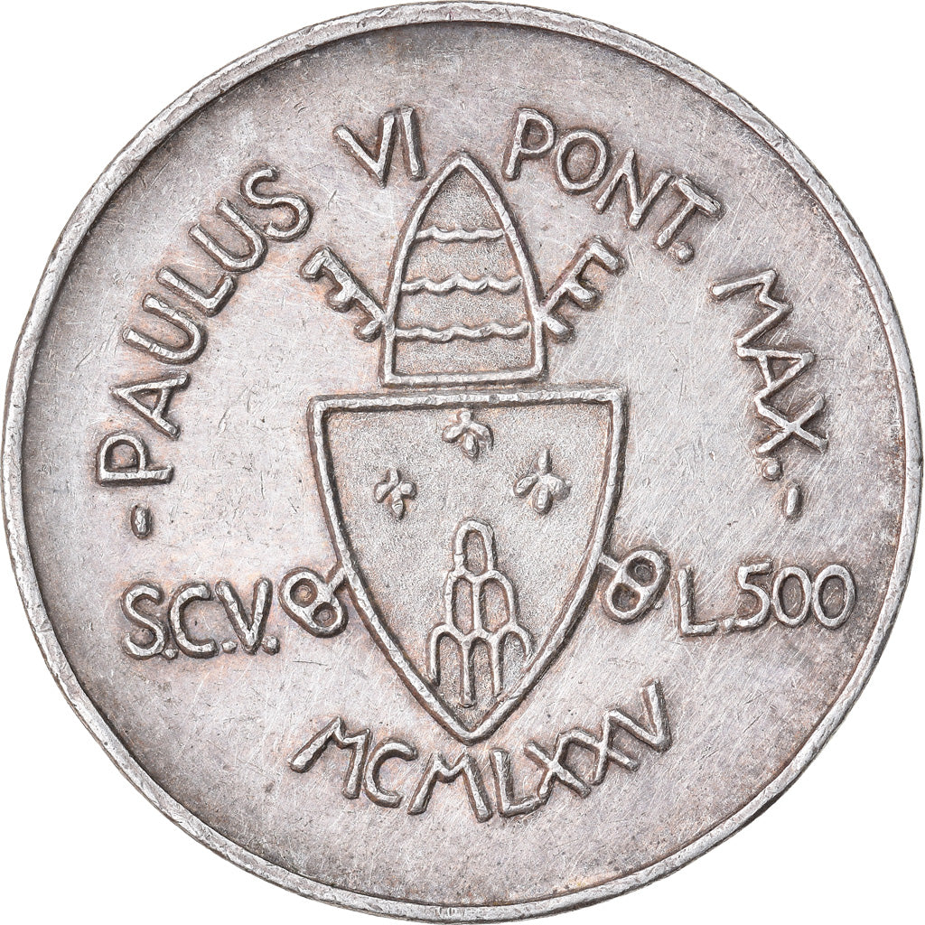 Coin, VATICAN CITY, Paul VI, 500 Lire, 1975, MS(63), Silver, KM:131