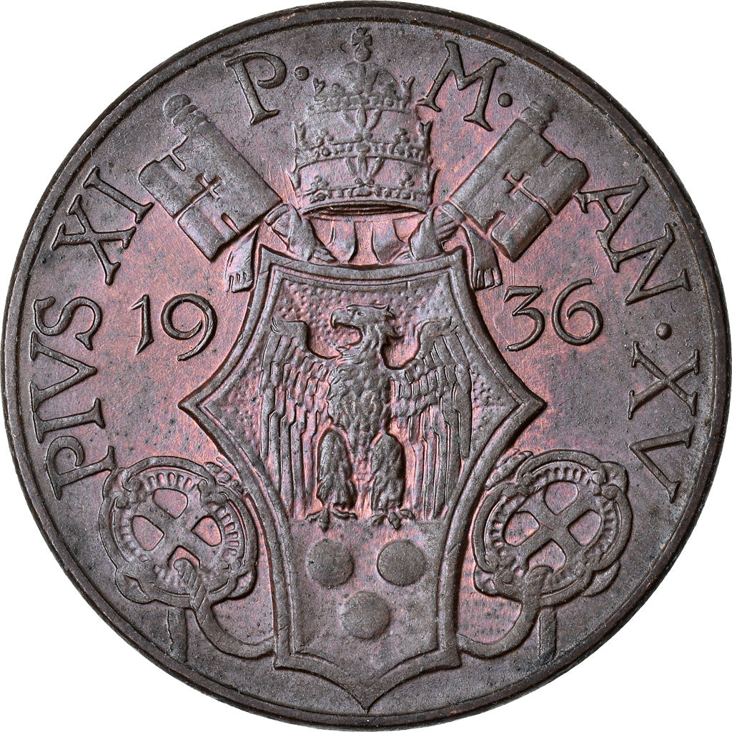 Moneta, CITTÀ DEL VATICANO, Pius XI, 10 Centesimi, 1936, Roma, SPL, Bronzo