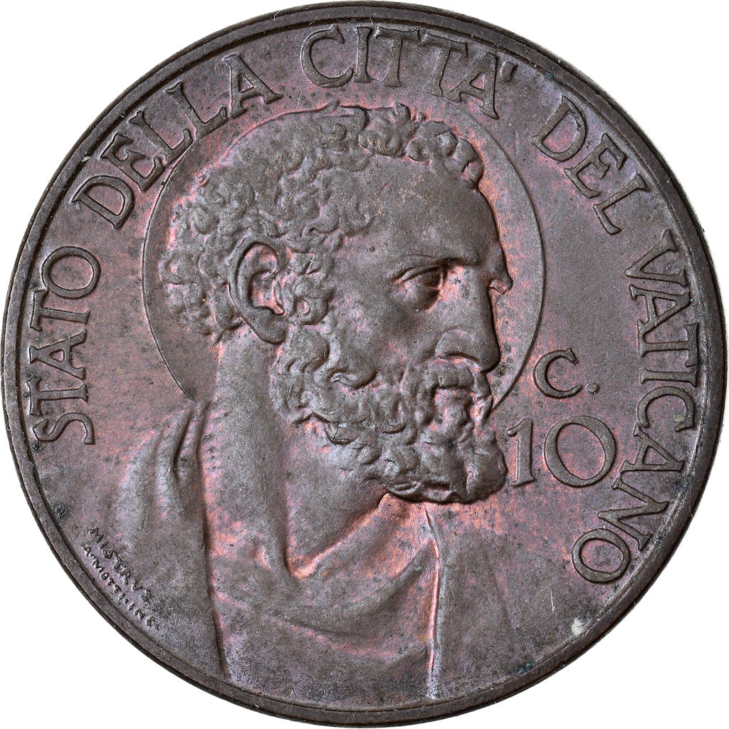 Moneta, CITTÀ DEL VATICANO, Pius XI, 10 Centesimi, 1936, Roma, SPL, Bronzo