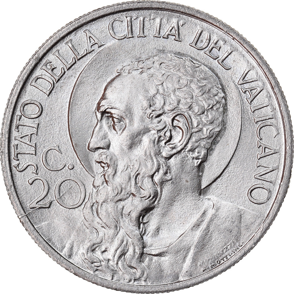 Moneta, CITTÀ DEL VATICANO, Pius XI, 20 Centesimi, 1936, Roma, SPL, Nichel