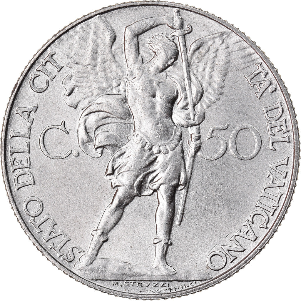 Coin, VATICAN CITY, Pius XI, 50 Centesimi, 1936, Roma, MS(60-62), Nickel, KM:4