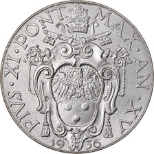 Monnaie, Cité du Vatican, Pius XI, 2 Lire, 1936, Roma, SUP+, Nickel, KM:6