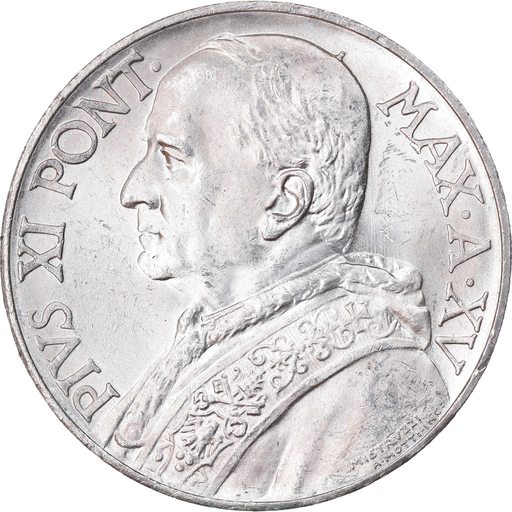 Monnaie, Cité du Vatican, Pius XI, 10 Lire, 1936, SUP+, Argent, KM:8