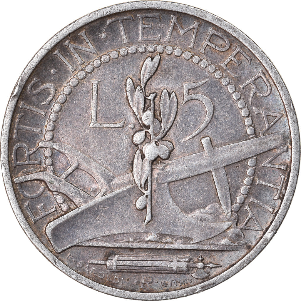 Monnaie, San Marino, 5 Lire, 1932, Rome, TTB+, Argent, KM:9