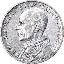 Coin, VATICAN CITY, Pius XII, 5 Lire, 1940, Roma, AU(55-58), Silver, KM:28