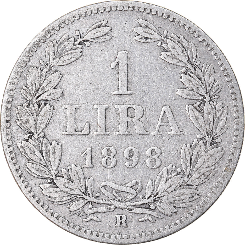 Coin, San Marino, Lira, 1898, Rome, VF(30-35), Silver, KM:4
