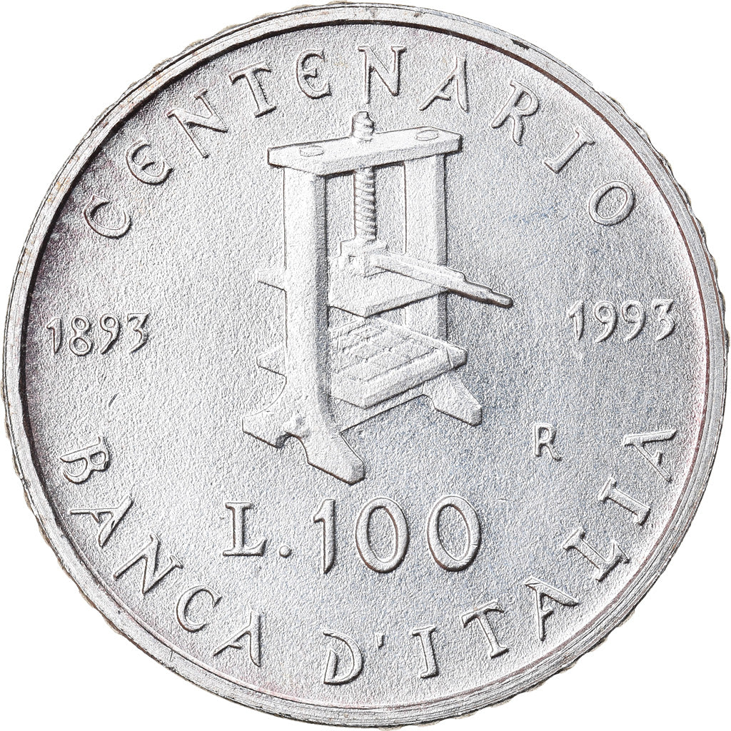 Moneta, Włochy, 100 Lire, 1993, Rome, MS(63), Srebro, KM:171
