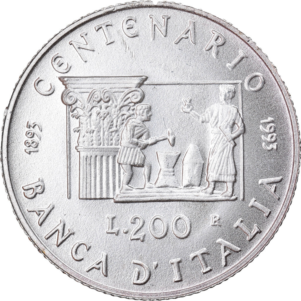Monnaie, Italie, 200 Lire, 1993, Rome, SPL, Argent, KM:172