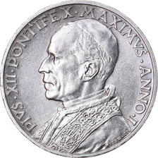 Monnaie, Cité du Vatican, Pius XII, 5 Lire, 1939, TTB+, Argent, KM:28
