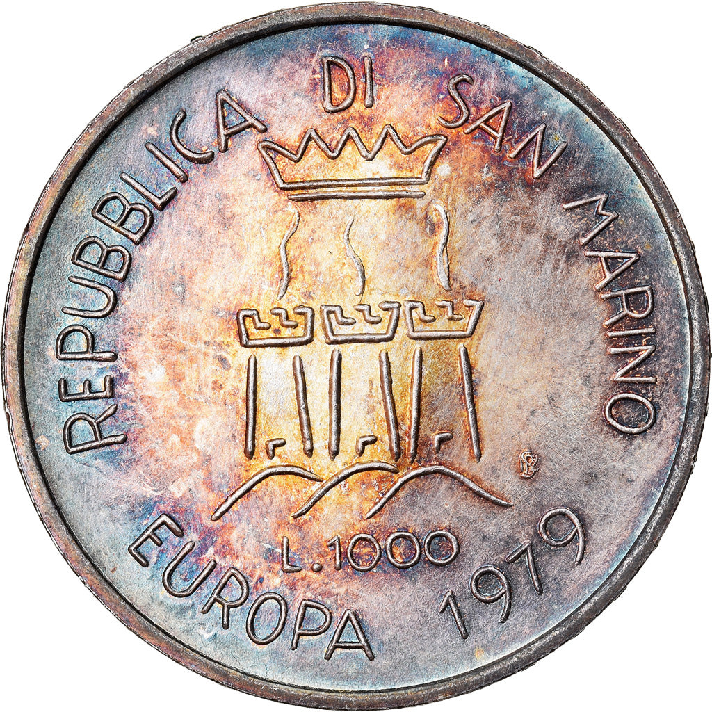 Coin, San Marino, 1000 Lire, 1979, Rome, MS(63), Silver, KM:98