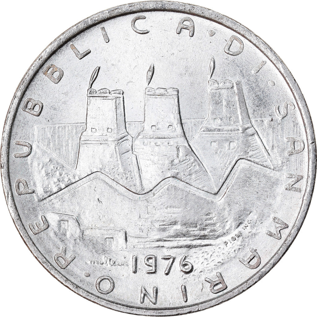 Coin, San Marino, 500 Lire, 1976, Rome, MS(65-70), Silver, KM:58