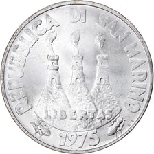 Coin, San Marino, 500 Lire, 1975, Rome, MS(63), Silver, KM:47