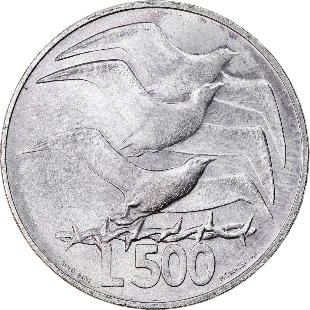 Coin, San Marino, 500 Lire, 1975, Rome, MS(63), Silver, KM:47