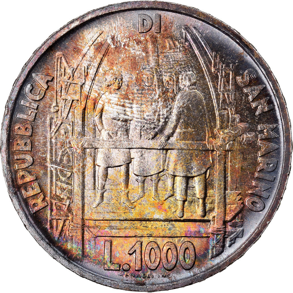 Münze, San Marino, 1000 Lire, 1977, Rome, UNZ+, Silber, KM:72