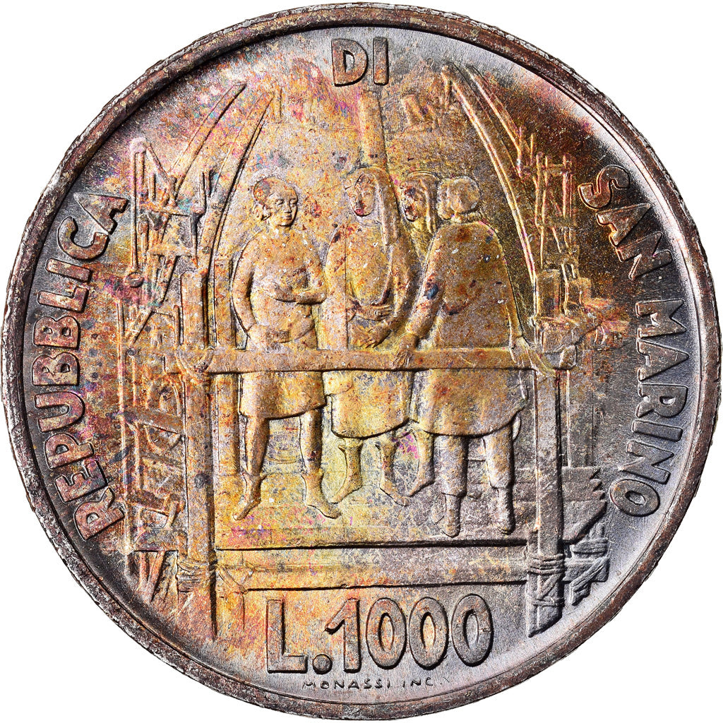 Münze, San Marino, 1000 Lire, 1977, Rome, UNZ+, Silber, KM:72