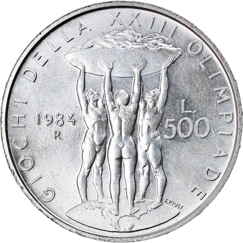 Coin, Italy, 500 Lire, 1984, Rome, MS(63), Silver, KM:114