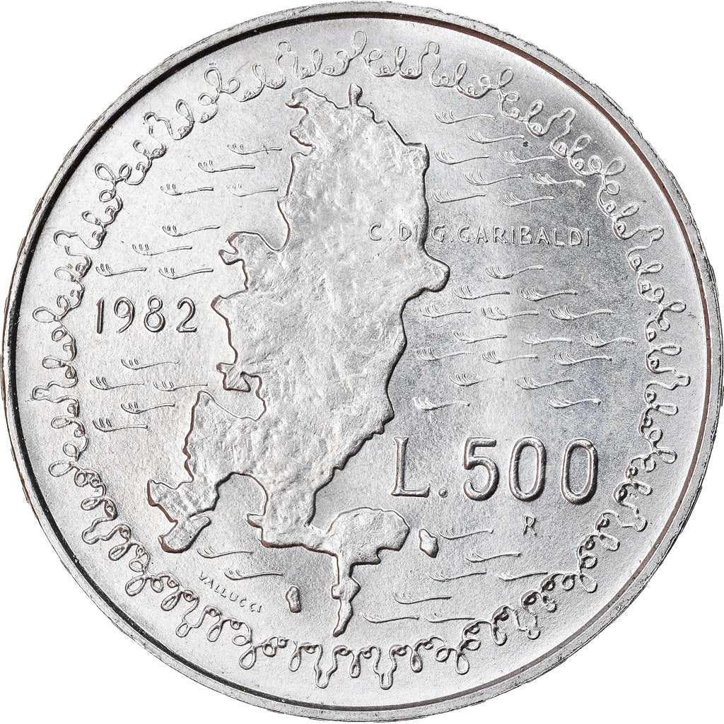 Coin, Italy, 500 Lire, 1982, Rome, MS(63), Silver, KM:112